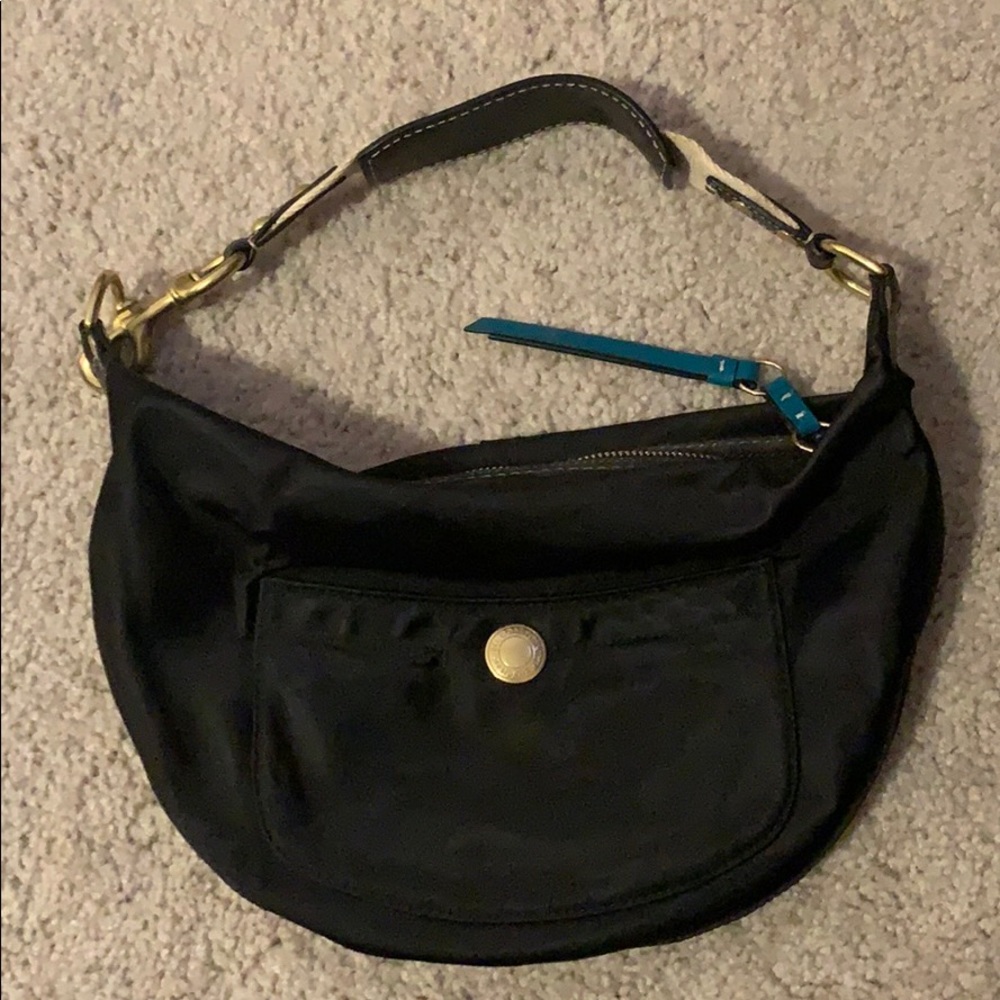 COACH Nylon/Leather Small Shoulder Bag